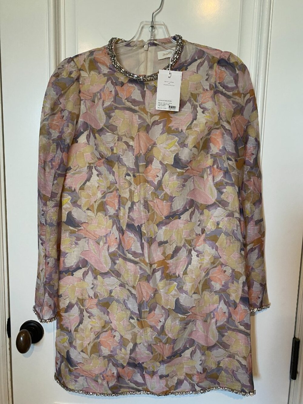 Zimmermann  illustration crystal-embellished mini dress - Picture 2 of 4